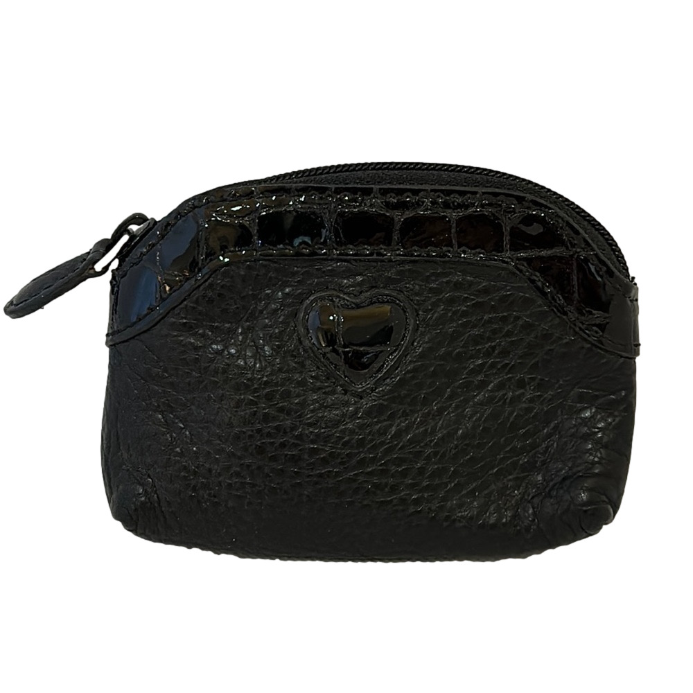 Brighton Black Pebble Leather Coin Purse - EUC